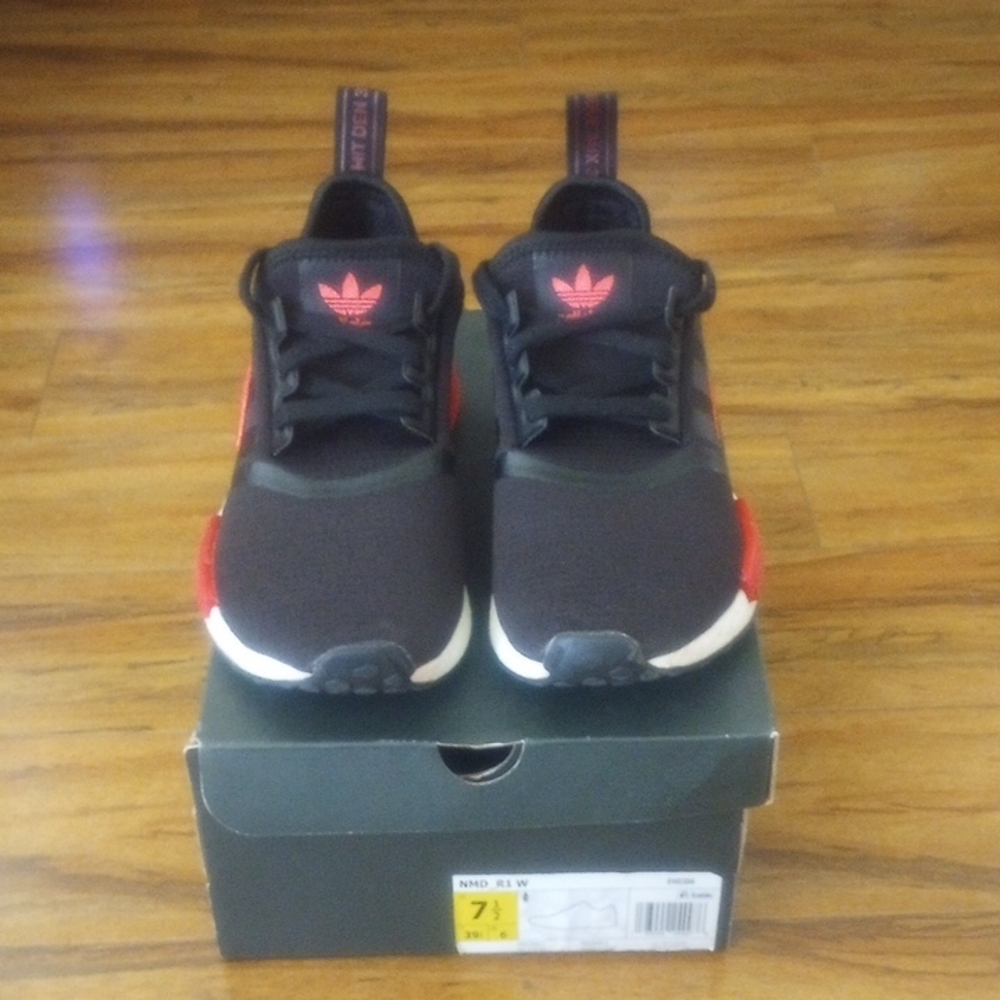 Adidas Black and Red Athletic Shoes